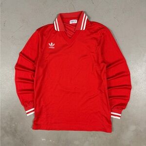 Vintage 80s Adidas Soccer Retro Essential Long Sleeve Tee T-Shirt Size Medium